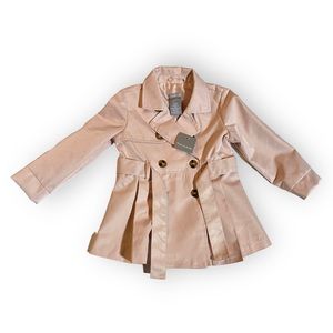 TAHARI Toddler Blush Pink Trench Coat - 24M